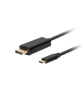 Cable usb tipo c a displayport 4k lanberg macho - macho 1m negro