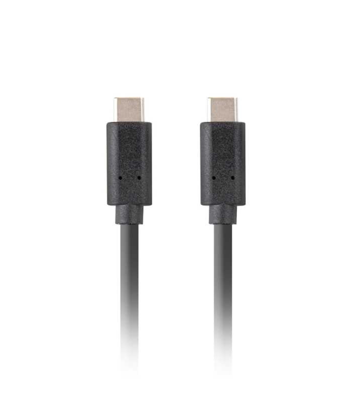 Cable usb tipo c lanberg 3.1 - macho - macho - 10gb - s - pd 100w - 1m - negro