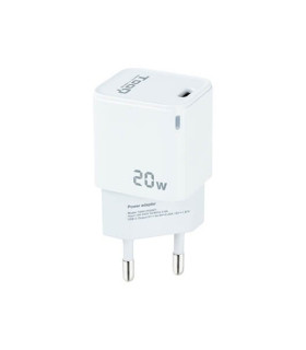 Cargador de pared tooq usb - c blanco 20w