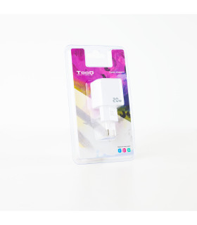 Cargador de pared tooq usb - c blanco 20w
