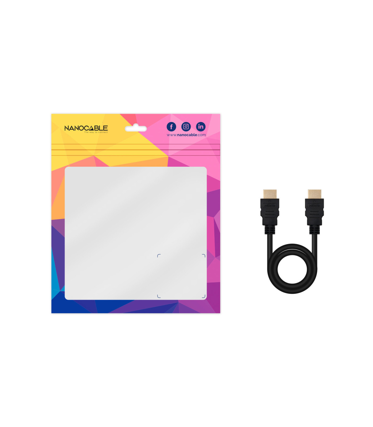 Cable nanocable hdmi v2.0 4k@60hz 18gbps a - m - a - m - 1.5 m - negro