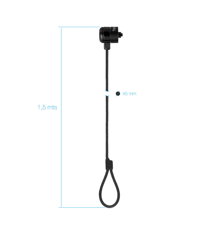 Cable tooq seguridad con llave para portatiles 1.5m