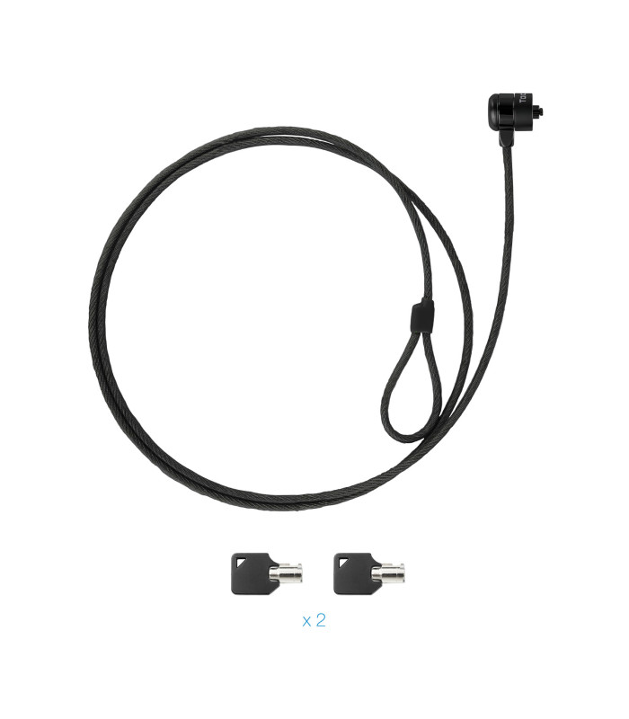 Cable tooq seguridad con llave para portatiles 1.5m