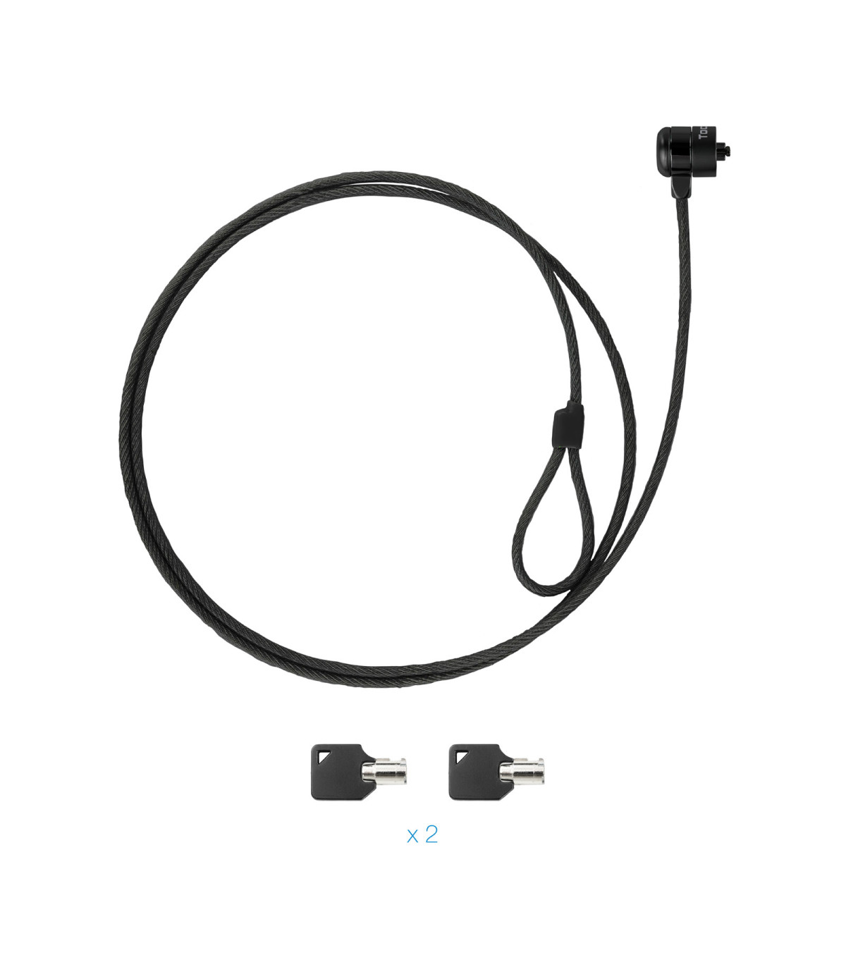 Cable tooq seguridad con llave para portatiles 1.5m