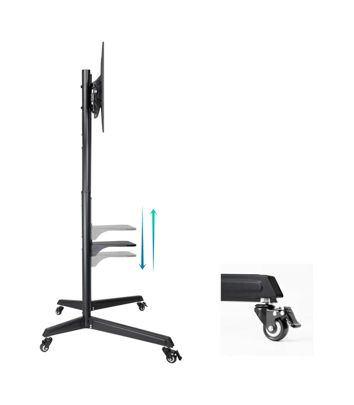 Soporte de suelo tv tooq fs1170m - b ramses 37 pulgadas -  70 pulgadas