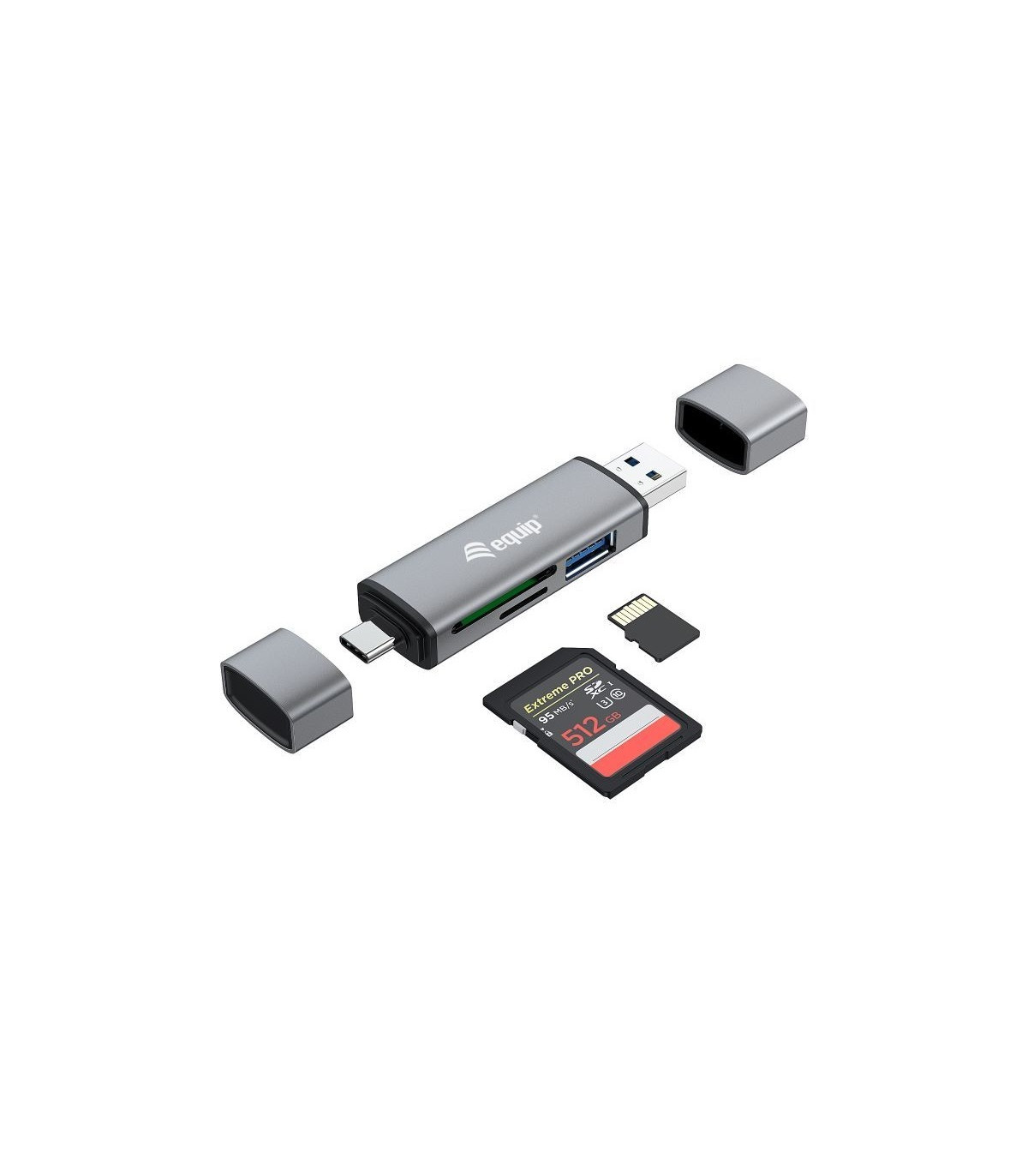 Lector de tarjetas usb tipo a - usb tipo c equip life usb 3.0 -  sd -  micro sd