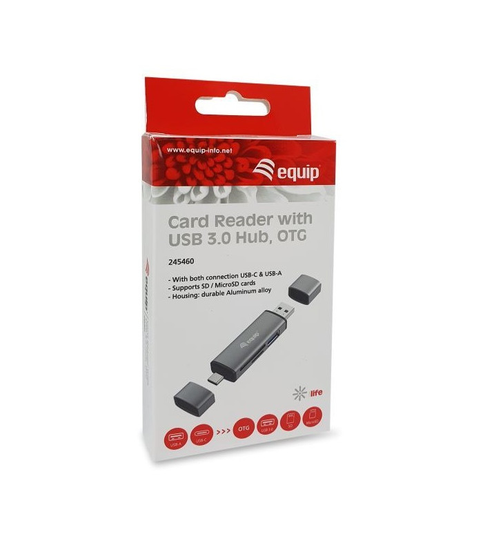 Lector de tarjetas usb tipo a - usb tipo c equip life usb 3.0 -  sd -  micro sd