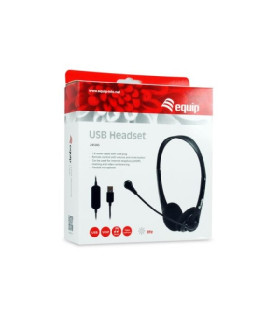 Auriculares equip life 245305 usb tipo a negro