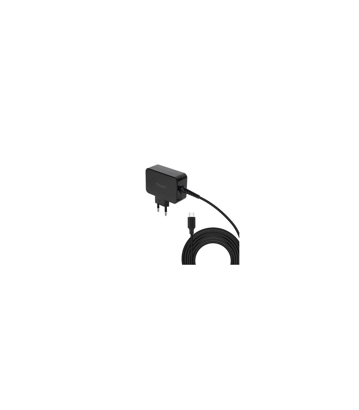 Cargador portatil tooq gan usb - c pd 65w negro