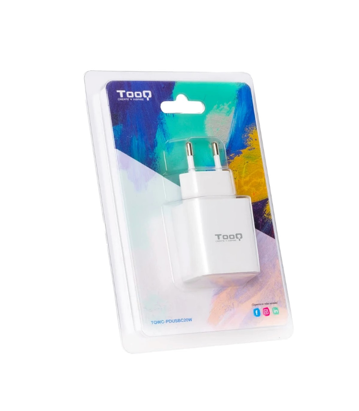 Cargador tooq 20w usb tipo c