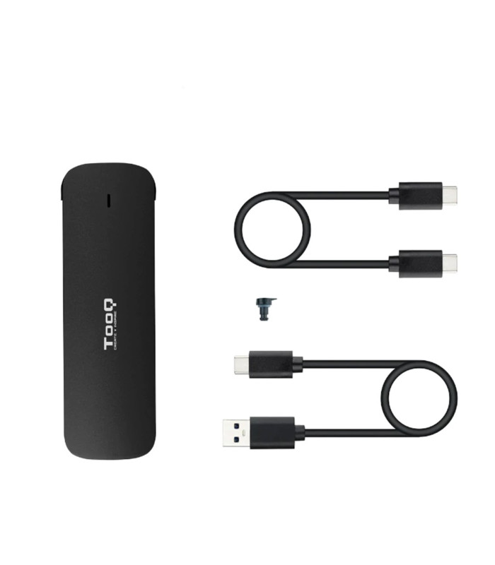 Carcasa disco duro tooq tqe - 2201r para ssd m.2 usb - c negra