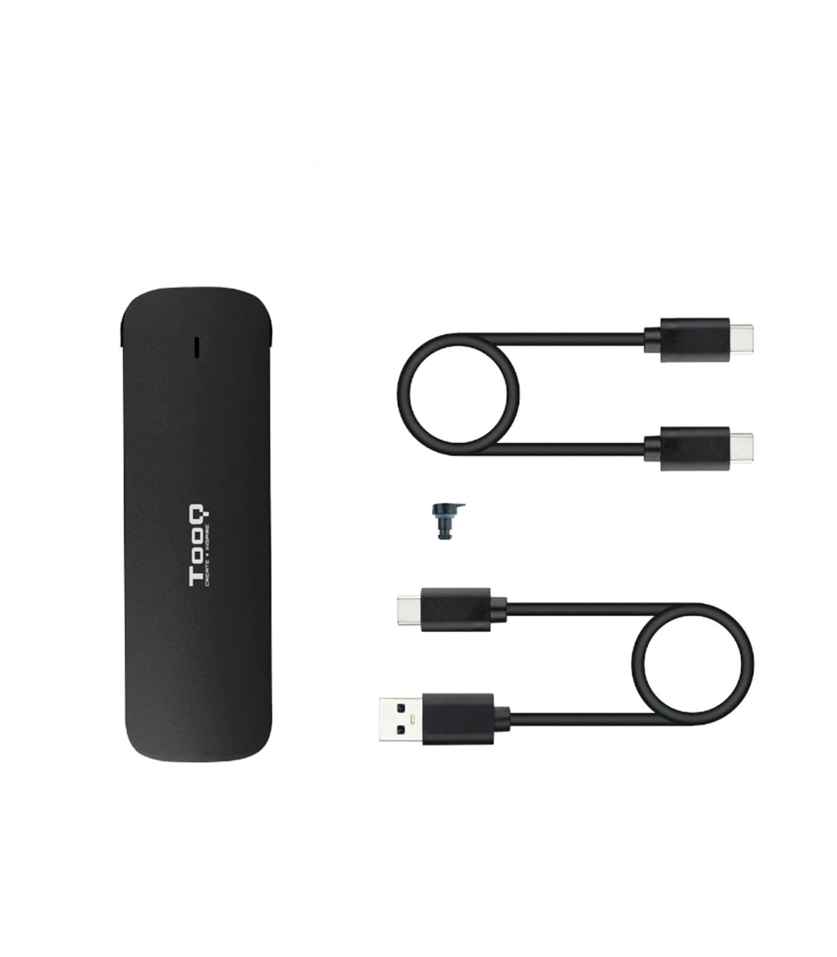 Carcasa disco duro tooq tqe - 2201r para ssd m.2 usb - c negra