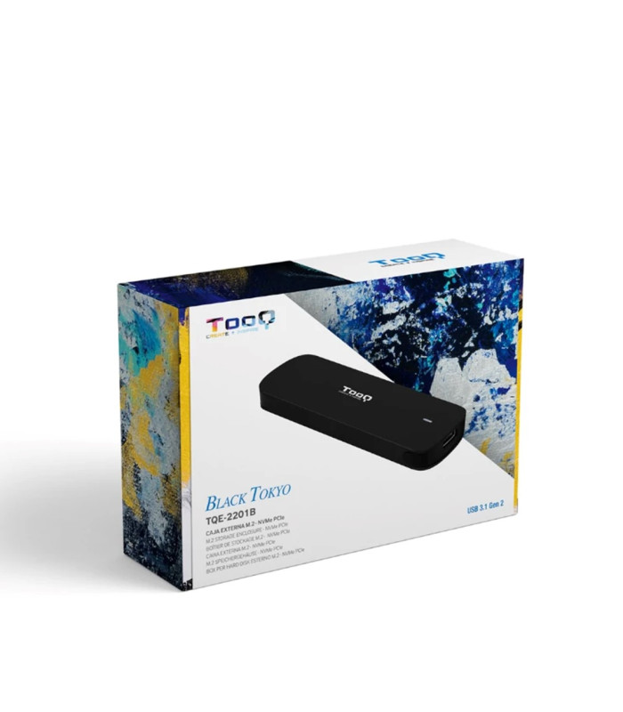Carcasa disco duro tooq tqe - 2201r para ssd m.2 usb - c negra