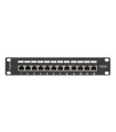 Patch panel lanberg 12 puertos 1u cat.5e 10 pulgadas blindado negro