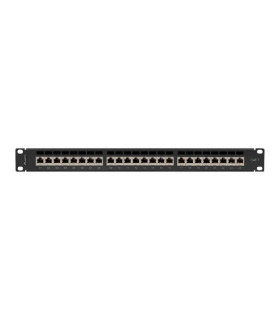 Patch panel lanberg 24 puertos 1u cat.7 ftp 19 pulgadas negro
