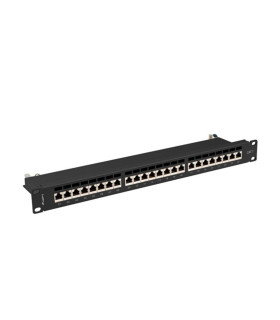 Patch panel lanberg 24 puertos 1u cat.7 ftp 19 pulgadas negro