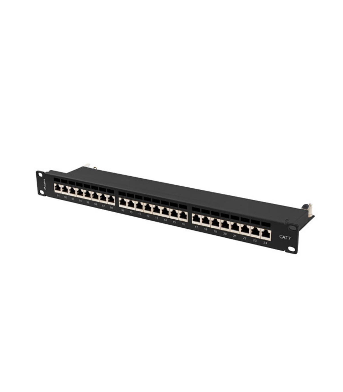 Patch panel lanberg 24 puertos 1u cat.7 ftp 19 pulgadas negro