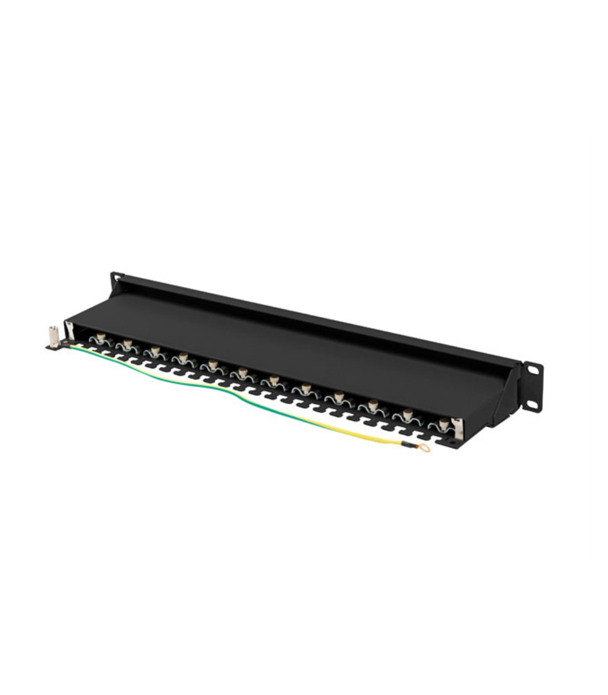 Patch panel lanberg 24 puertos 1u cat.7 ftp 19 pulgadas negro