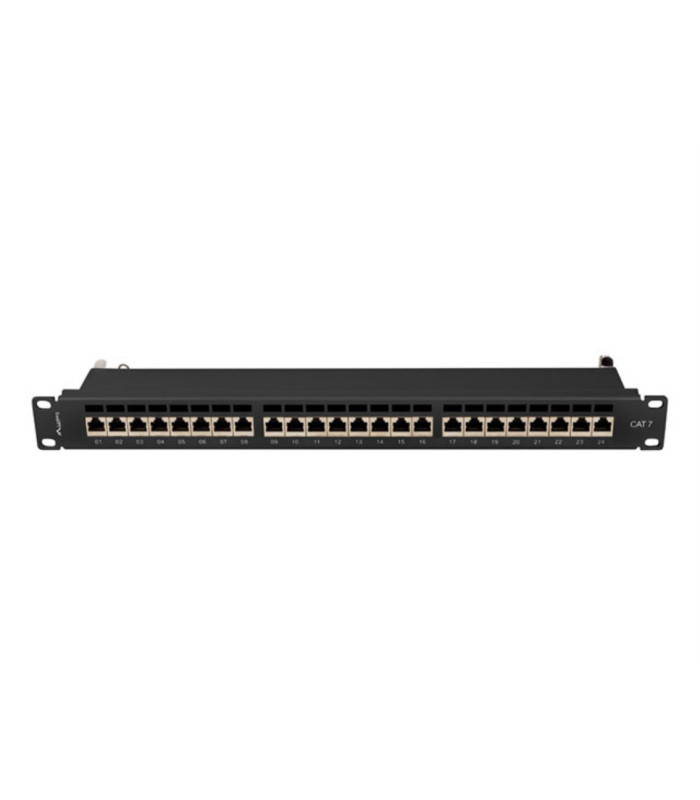 Patch panel lanberg 24 puertos 1u cat.7 ftp 19 pulgadas negro