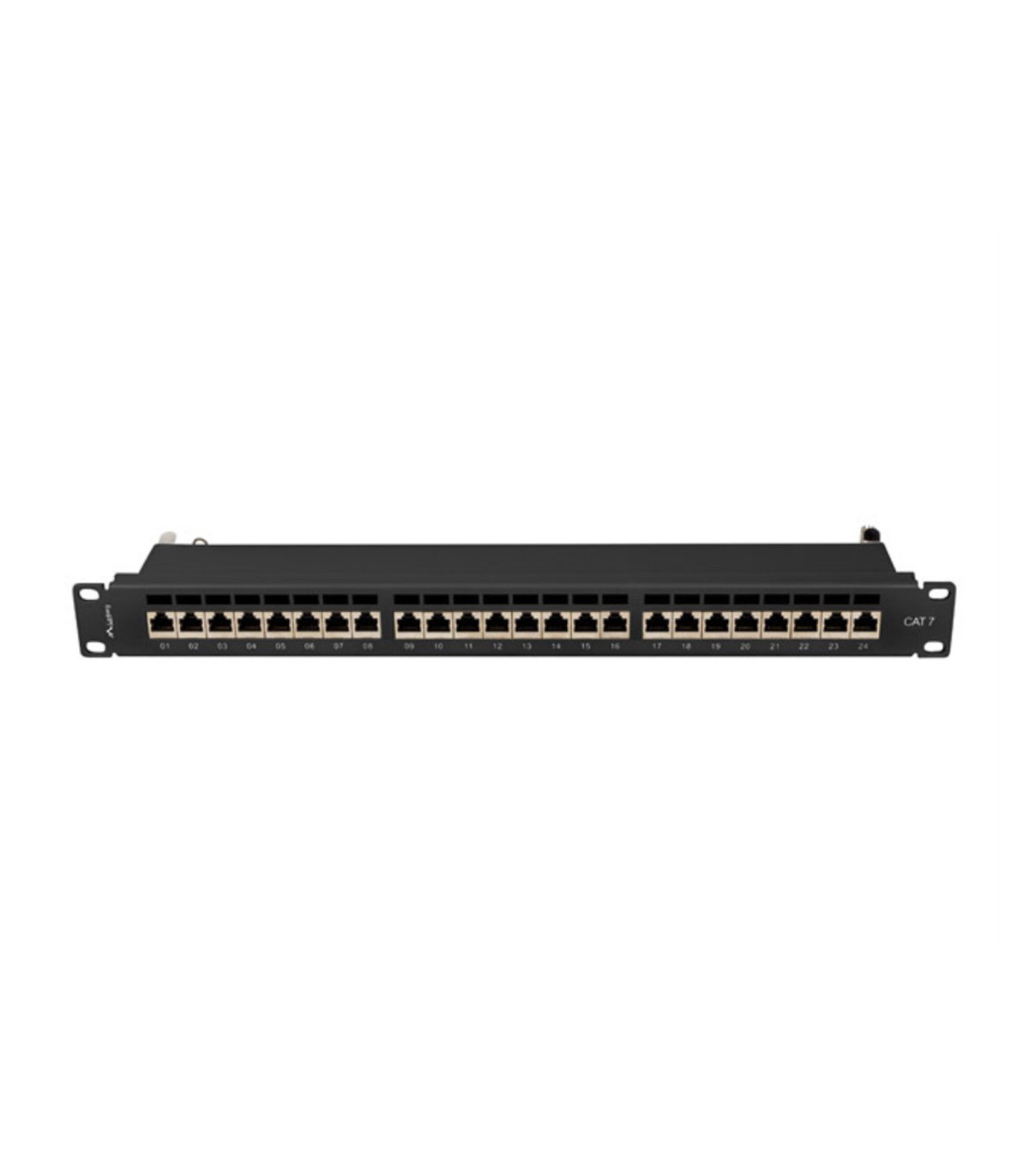 Patch panel lanberg 24 puertos 1u cat.7 ftp 19 pulgadas negro
