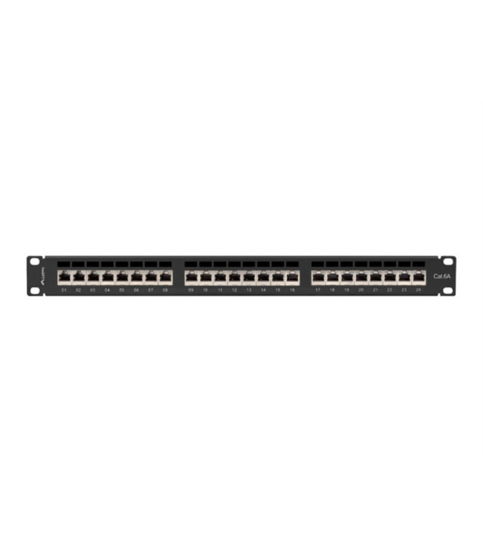 Patch panel lanberg 24 puertos 1u cat.6a ftp 19 pulgadas negro