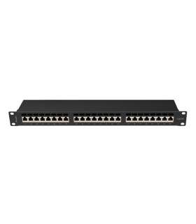 Patch panel lanberg 24 puertos 1u cat.6a ftp 19 pulgadas negro