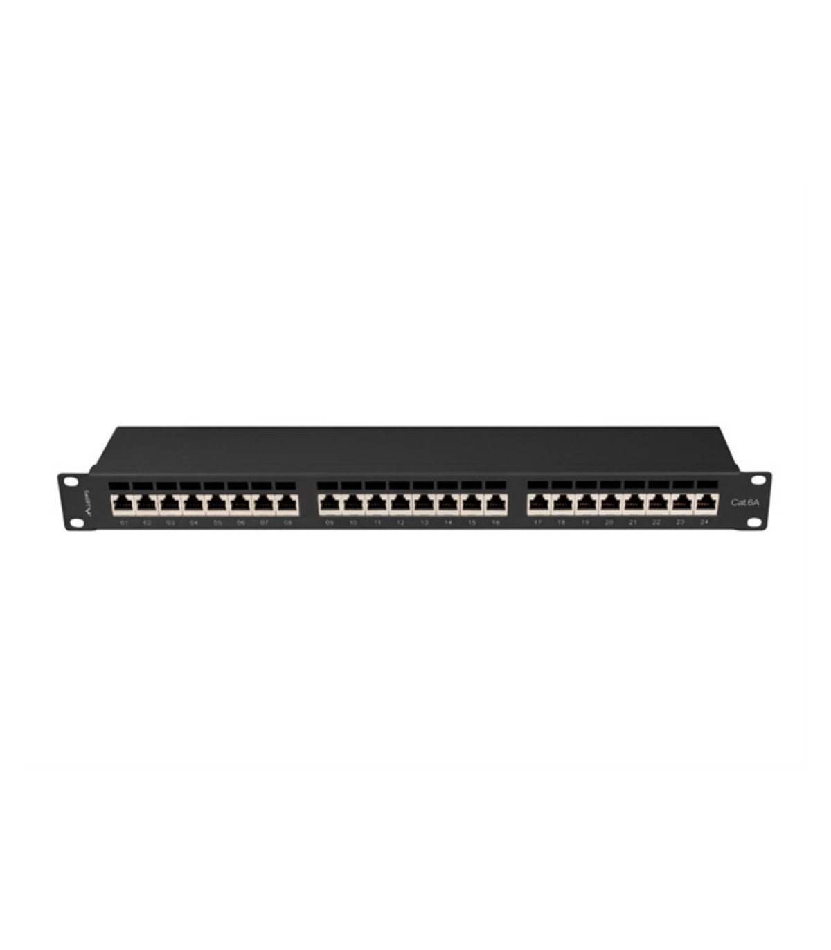 Patch panel lanberg 24 puertos 1u cat.6a ftp 19 pulgadas negro