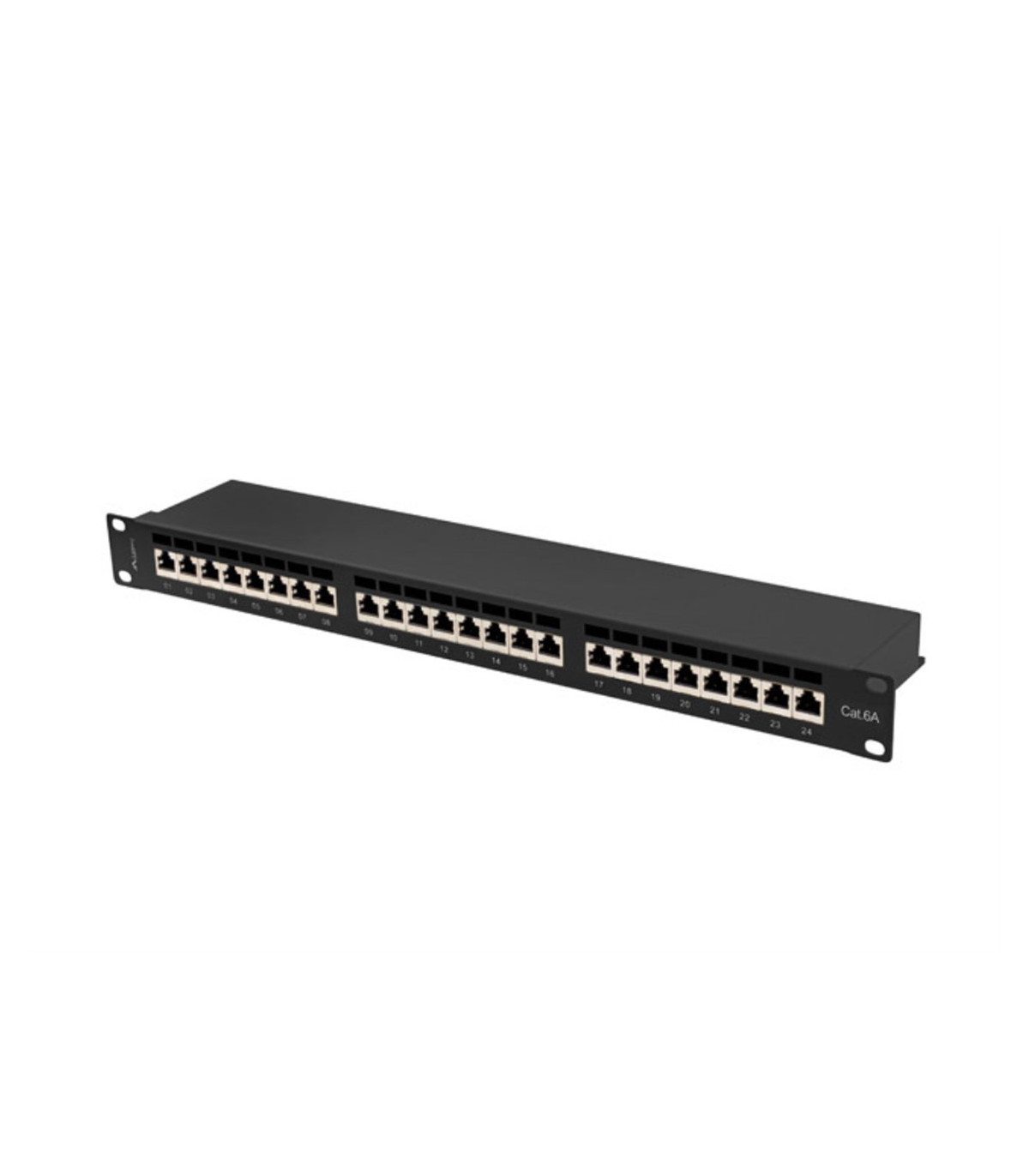 Patch panel lanberg 24 puertos 1u cat.6a ftp 19 pulgadas negro