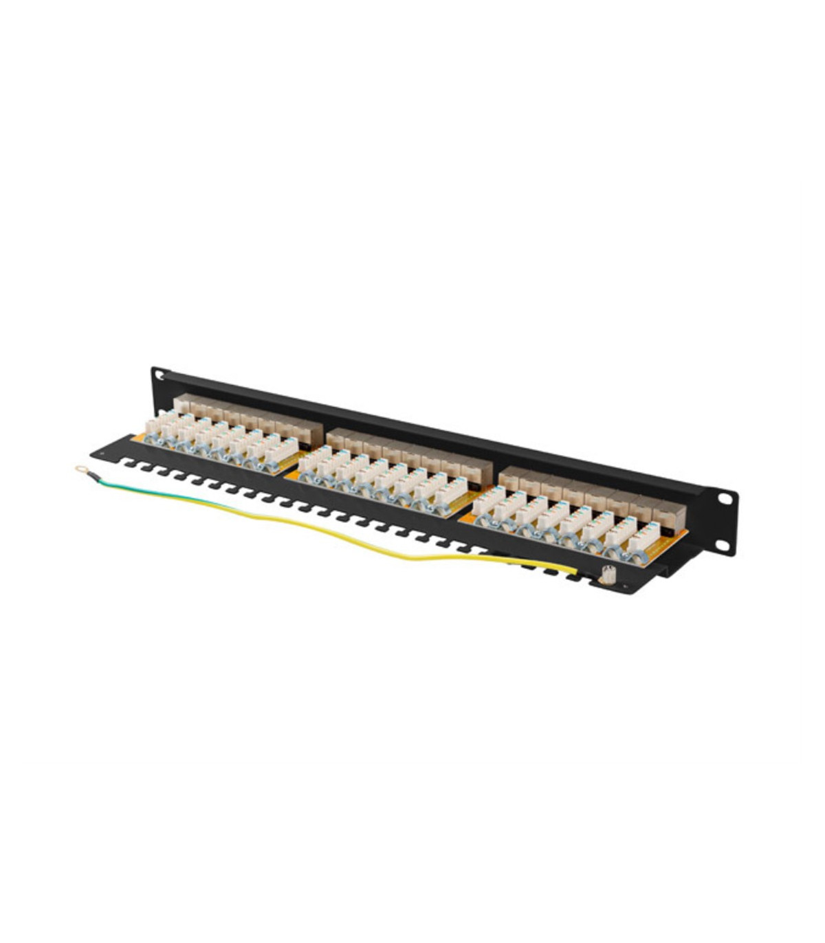Patch panel lanberg 24 puertos 1u cat.6a ftp 19 pulgadas negro