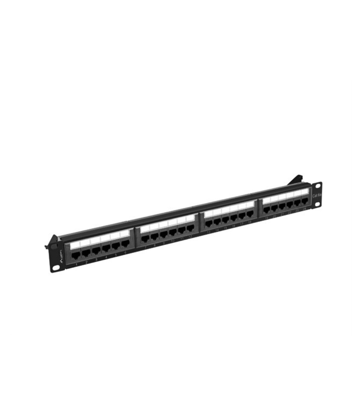 Patch panel lanberg 24 puertos 1u cat.6a utp 19 pulgadas negro