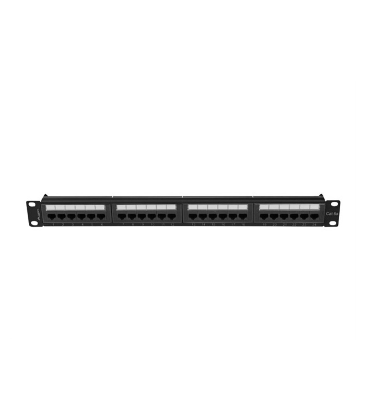 Patch panel lanberg 24 puertos 1u cat.6a utp 19 pulgadas negro