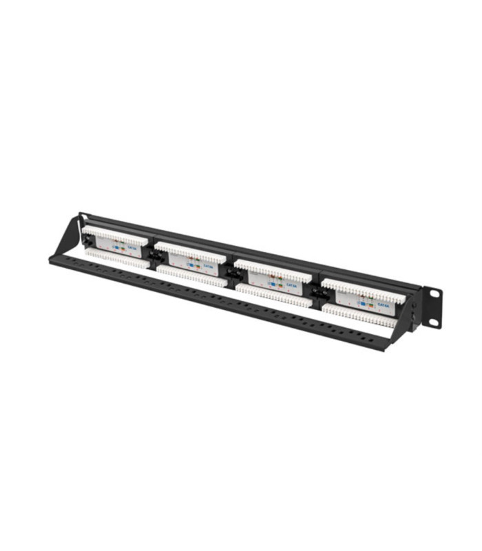 Patch panel lanberg 24 puertos 1u cat.6a utp 19 pulgadas negro