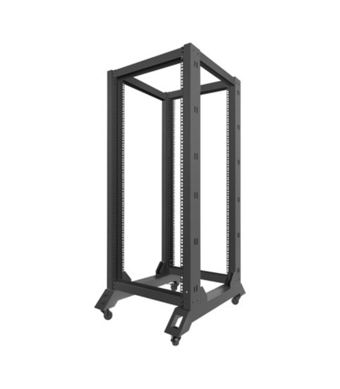 Armario lanberg abierto rack 19 pulgadas 27u -  600x800 negro