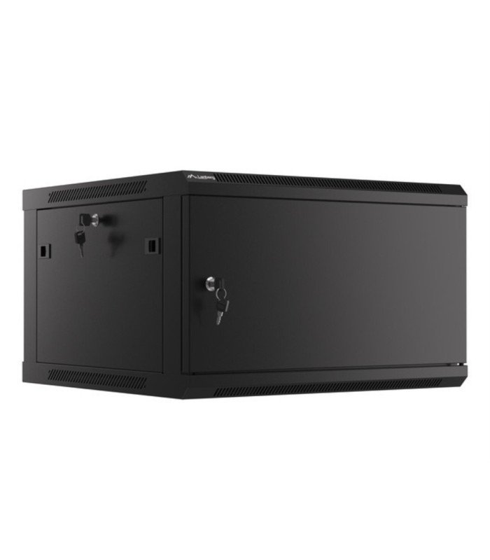 Armario lanberg mural rack 19 pulgadas 6u -  600x600 negro