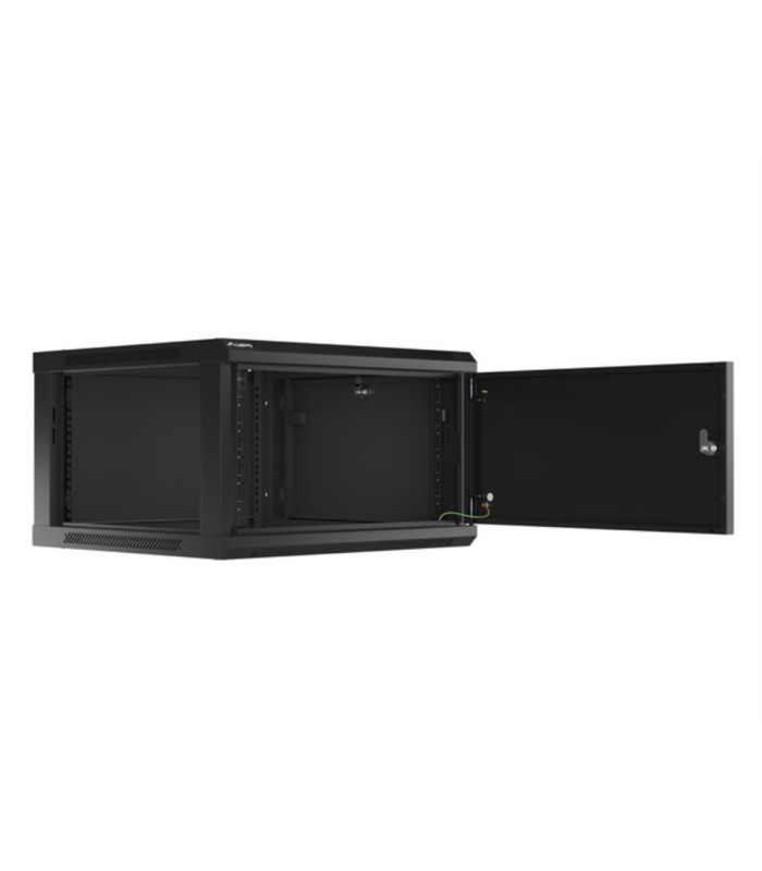 Armario lanberg mural rack 19 pulgadas 6u -  600x600 negro