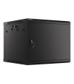 Armario lanberg mural rack 19 pulgadas 9u - 600x600 negro