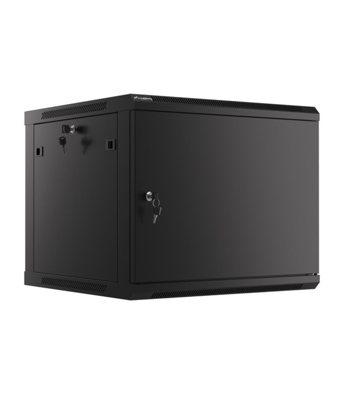 Armario lanberg mural rack 19 pulgadas 9u -  600x600 negro