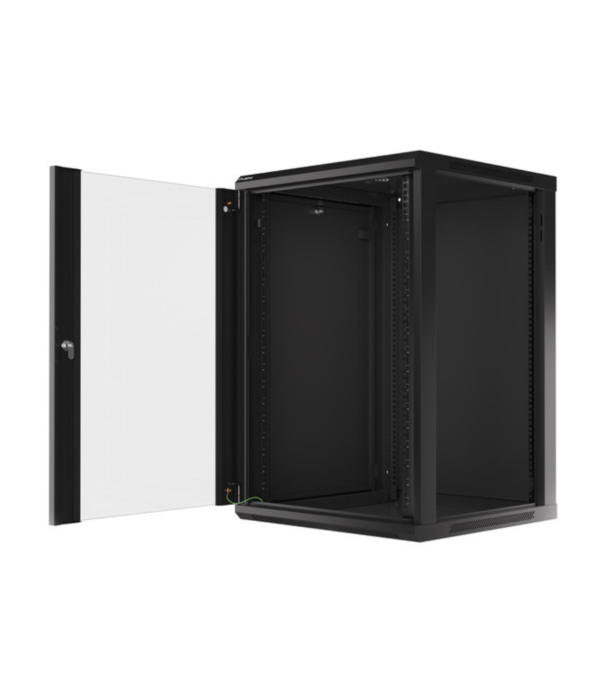 Armario lanberg mural rack 19 pulgadas 18u - 600x600 negro