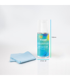 Kit spray tooq limpiador pantallas + paño microfibra