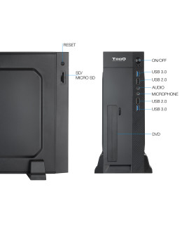 Caja ordenador tooq slim matx tqc - 3008u3cd 500w lector tarjetas