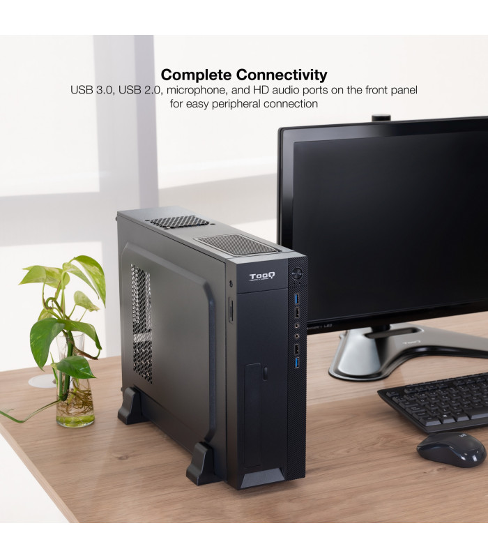 Caja ordenador tooq slim matx tqc - 3008u3cd 500w lector tarjetas