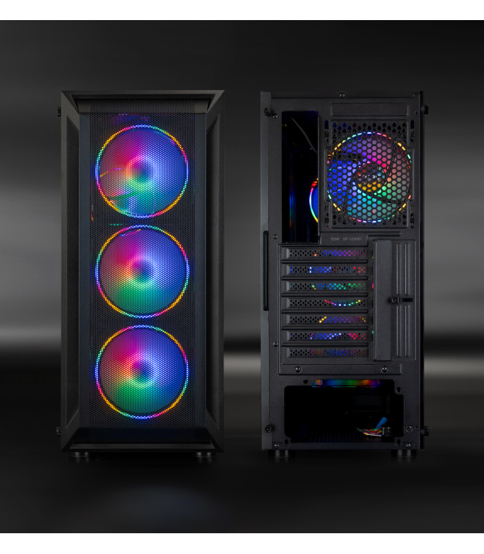 Caja semitorre gaming tooq tqgcc101 - b ragnarok negra