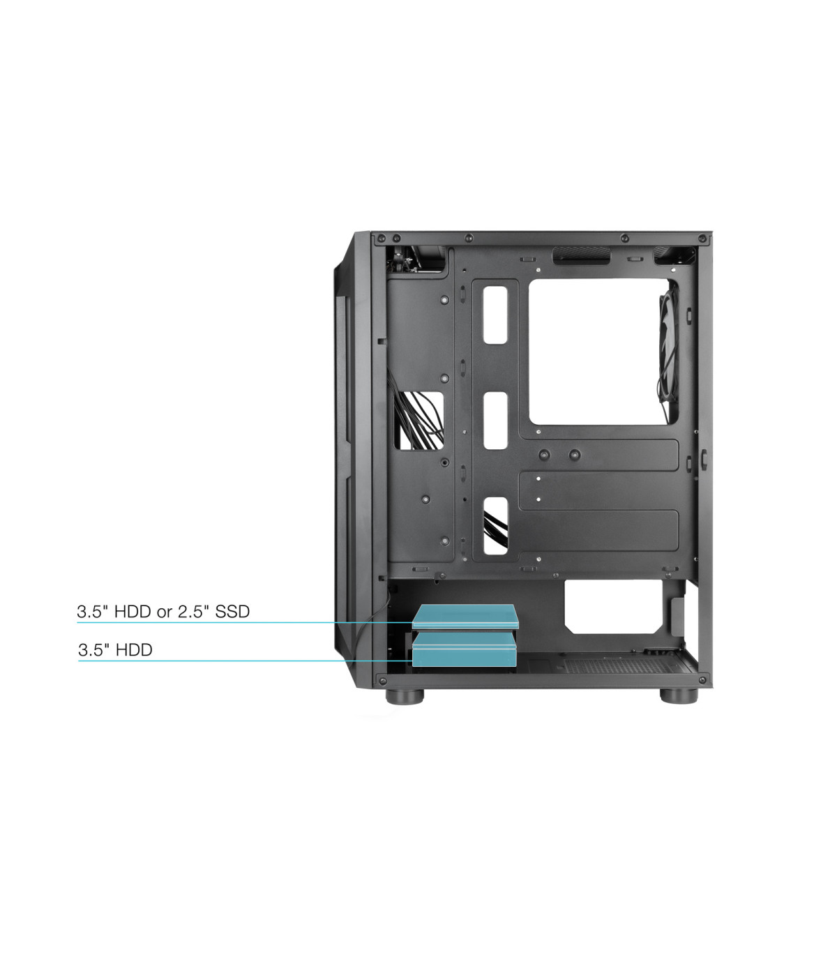 Caja semitorre gaming tooq tqgcc101 - b ragnarok negra