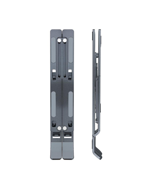 Soporte elevador tooq aluminio plegable portatiles gris