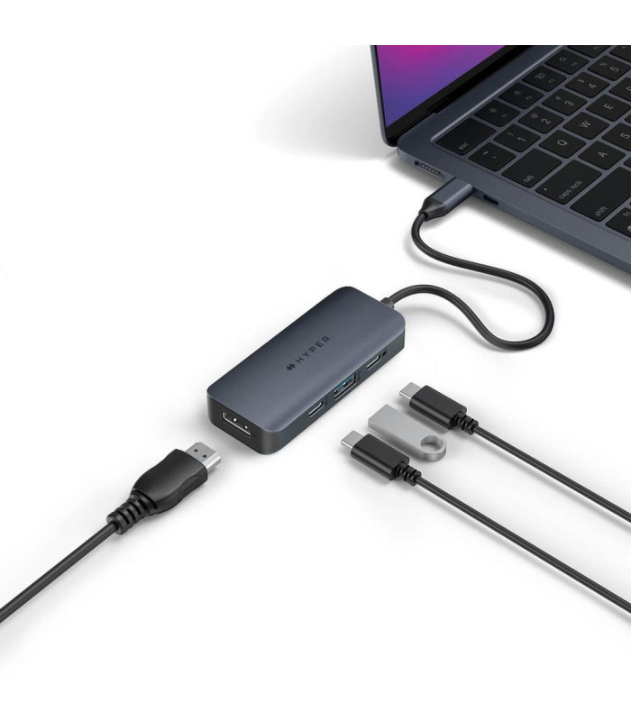 Hub hyper drive ecosmart gen.2 universal usb - c 4 - in - 1 100 w pd power