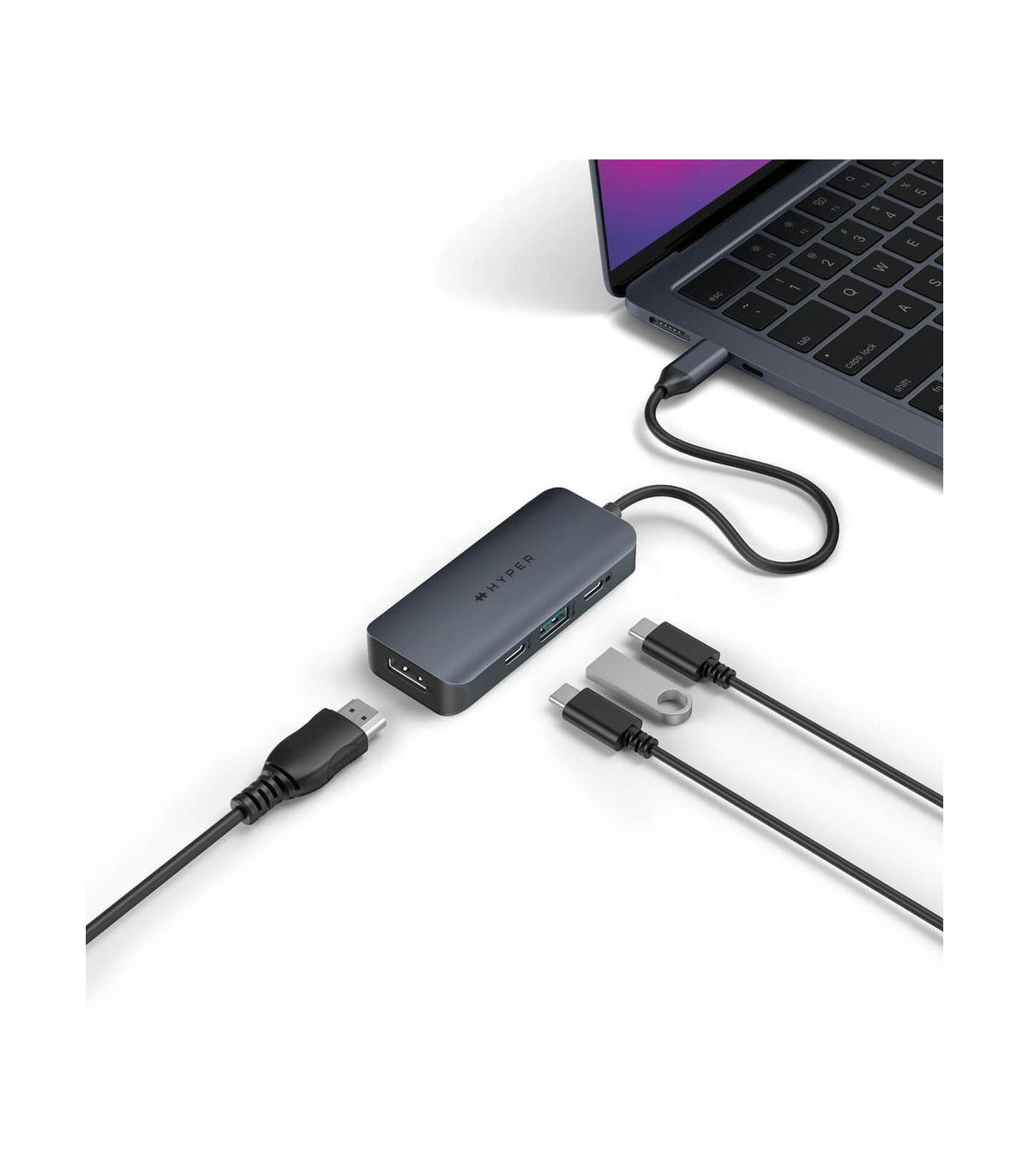 Hub hyper drive ecosmart gen.2 universal usb - c 4 - in - 1 100 w pd power