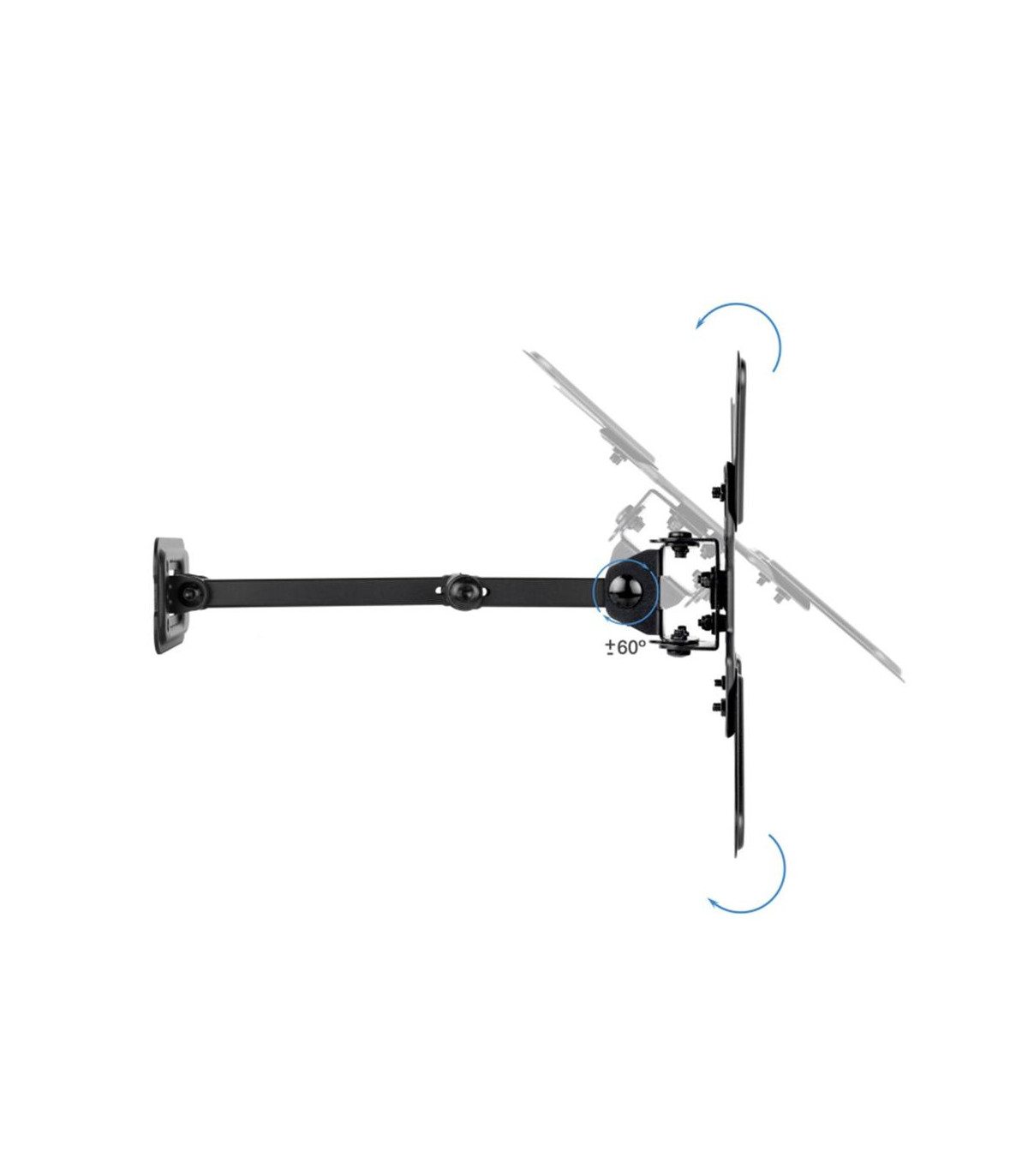 Soporte pared tv tooq vesa hasta 43 pulgadas 200x200mm max 20kg