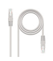 Cable red nanocable latiguillo rj45 utp cat5 0.5m gris