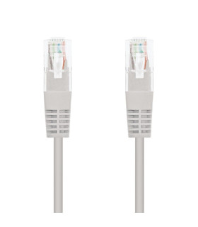 Cable red nanocable latiguillo rj45 utp cat5 0.5m gris