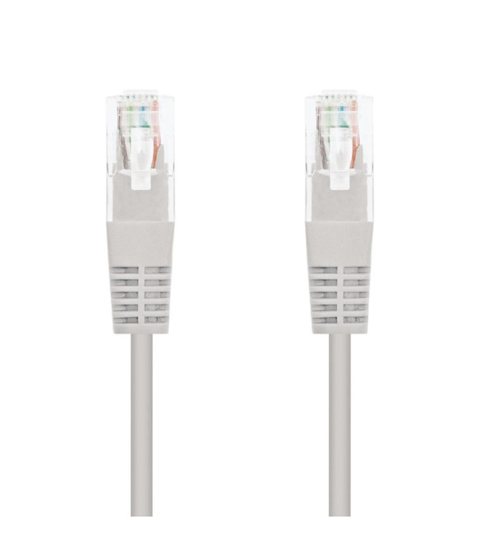 Cable red nanocable latiguillo rj45 utp cat5 0.5m gris